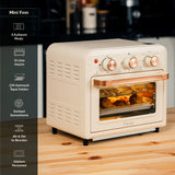 AF-01 Çok Fonksiyonlu Süre Ayarlamalı 13 Litre Xxxl Sıcak Hava Fritözü Akıllı Kore Fırını Airfryer - Krem