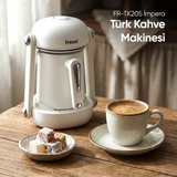 FR-TK205 İmpera Türk Kahve Makinesi 5 Fincan Kapasiteli Sesli Uyarı Sistemi - Beyaz