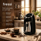 FR-TK302 4 Fincan Kapasiteli 500W Türk Kahve Makinesi - Siyah