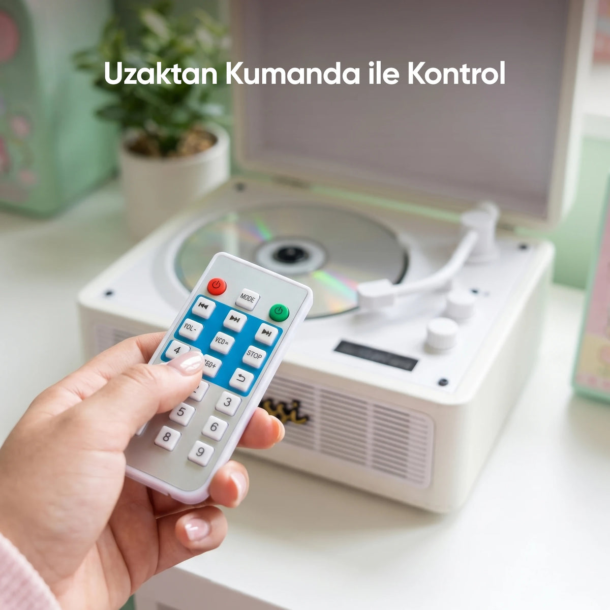 FR-CD183 Riona Dahili Hoparlörlü Bluetoothlu CD Çalar - Krem