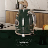 FR-KT05 Vintheat 1,7L Isı Göstergeli Kettle Su Isıtıcısı - Yeşil