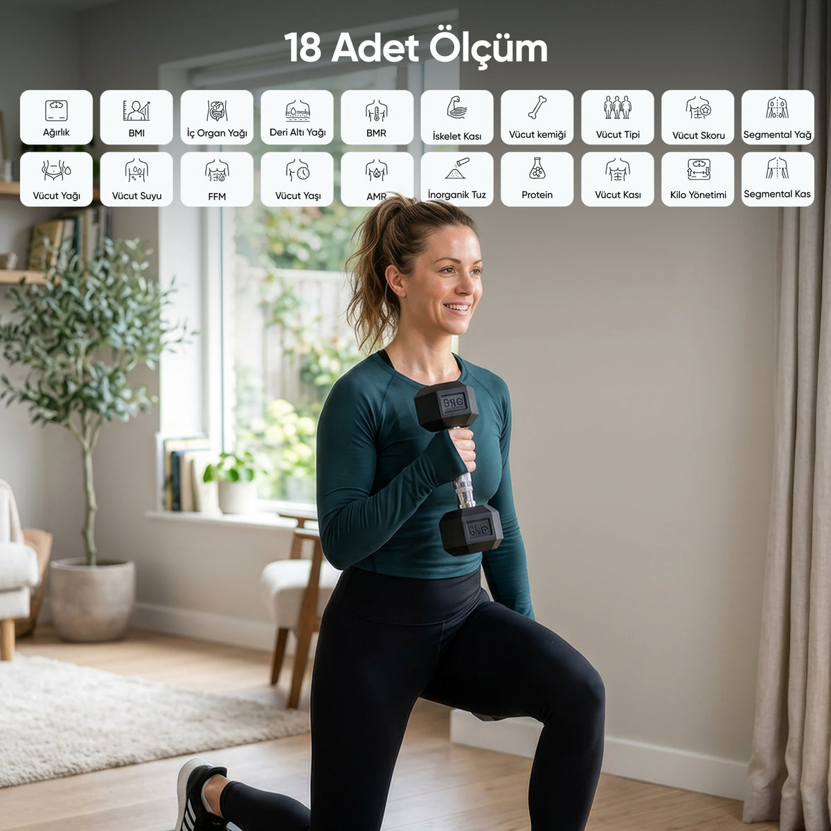 İF2835A ShapePro 8 Elektrotlu Gümüş Akıllı Dijital Baskül