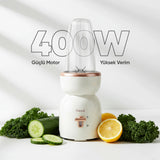 FR-SBL21 İntenssio Öğütücülü Çift Şişeli Smoothie Blender Seti 400W - Krem