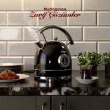 FR-KT06 Magnoli 1,8L Isı Göstergeli Kettle Su Isıtıcısı - Siyah
