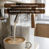 EM-411 Retro Mavera Ahşap Detaylı 20 Bar Krem Espresso Makinesi