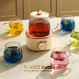 FR-KT02 600mL 400W Elektrikli Çok Fonksiyonlu Cam Su Isıtıcısı Kettle Bitki Çayı Makinesi