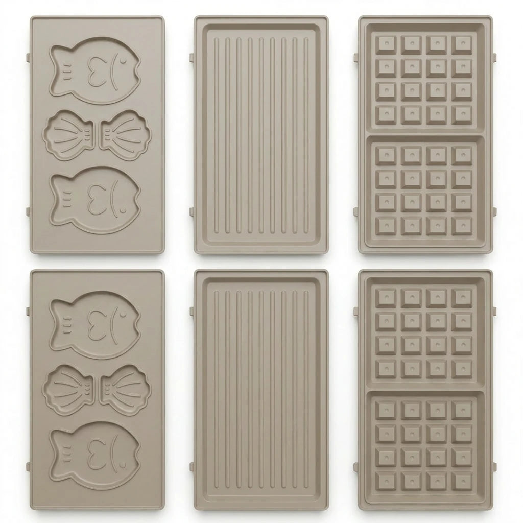 FR-TM51 Triochef Waffle Ve Tost Makinesi Plak Seti