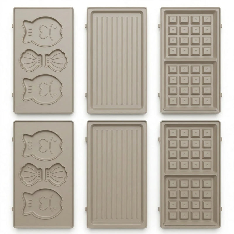 FR-TM51 Triochef Waffle Ve Tost Makinesi Plak Seti