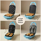 FR-TM33 PanFun Çıkarılabilir Plakalı Tost ve Waffle Makinesi - Mavi