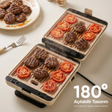 FR-TM26 Duobello Çıkarılabilir Plakalı 4 Dilim Tost Makinesi - Krem