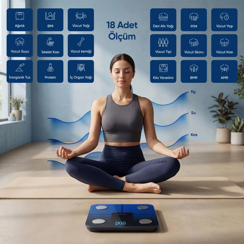 İF1323A Nova Bluetooth Grandyan Vücut Analiz Dijital Baskül