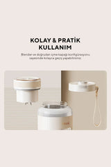 FR-BL07 Taşınabilir Şarjlı 80w 600ml Öğütücü Fonksiyonlu Beyaz Kişisel Smoothie Blender