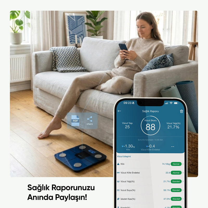 İF1323A Nova Bluetooth Grandyan Vücut Analiz Dijital Baskül