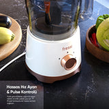 FR-PBL02 Armonia Power Blender Seti Mutfak Robotu Salata Doğrayıcı 2,5L 1200W - Krem
