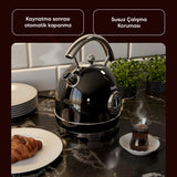 FR-KT06 Magnoli 1,8L Isı Göstergeli Kettle Su Isıtıcısı - Siyah
