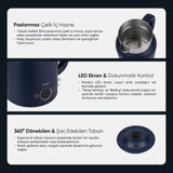 KT-01 Urban Elektrikli Su Isıtıcı Kettle 1.5 L Çelik Hazne
