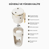 FR-BL0318 Taşınabilir Şarjlı 80 W 350ml Öğütücü Fonksiyonlu Krem Kişisel Smoothie Blender